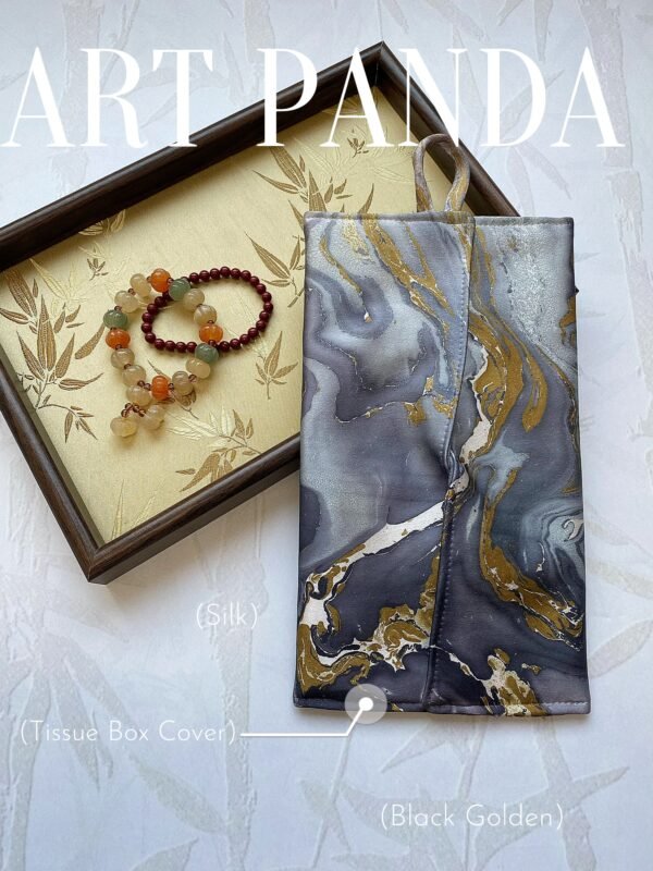 TISSUE HOLDER-Black Golden