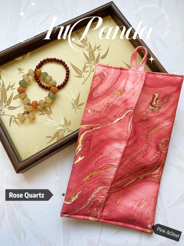 TISSUE HOLDER-Rose Quartz